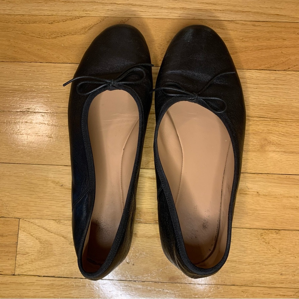 Mansur Gavriel Black Leather Flats - Picture 5 of 11